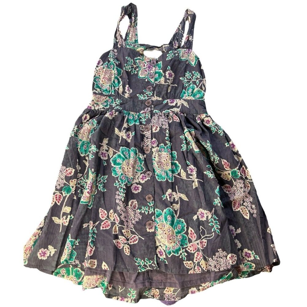 Pinky Brand Purple Open Back Floral Dress Size Large